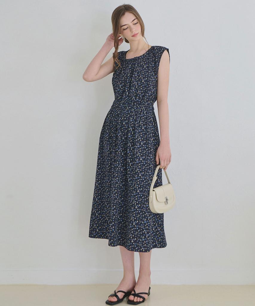 Lucida Floral Maxi Dress - Navy