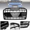 S6 Style Front Bumper Grille Grill Fit A6 S6 C7 2016-2018 Black