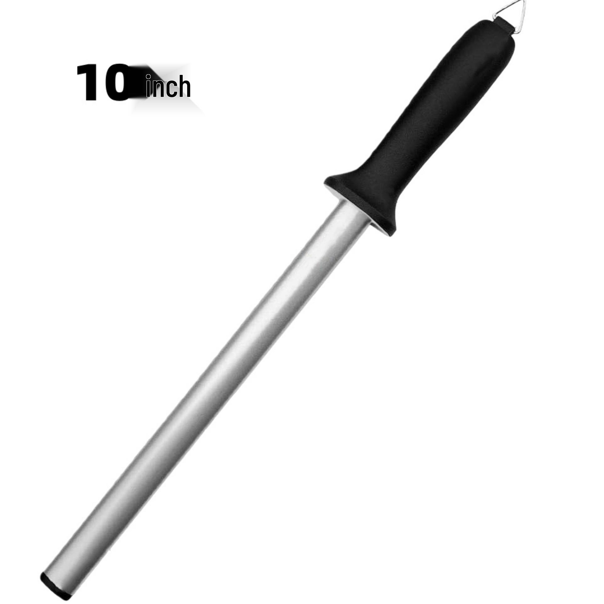 10  & 12  Diamond Grit Flat Sharpening Steel Rod for Household & Commercial Use