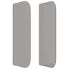 vidaXL Kopfteil mit Ohren Hellgrau 203x16x78/88 cm Stoff