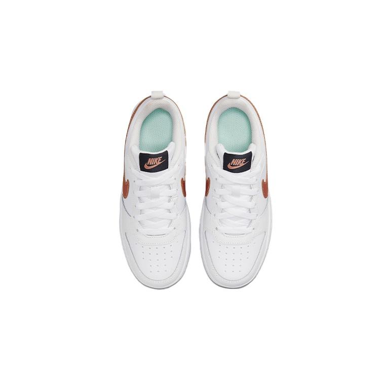 (GS) Nike Court Borough Low 2 'White Metallic Red Bronze' Kids' BQ5448-116