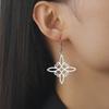 S-Shaped Tassel Pendant Titanium Steel Elegant Earrings For Women Versatile Minimalist Dangle Ear Accessories