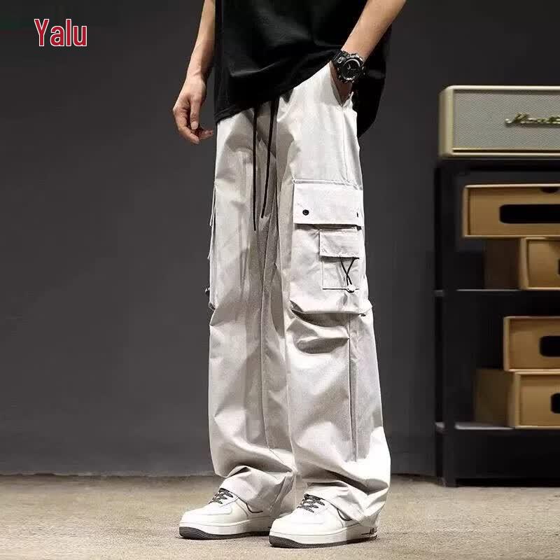 Yalu Men s Summer Loose Straight Workwear Casual Pants 2XL