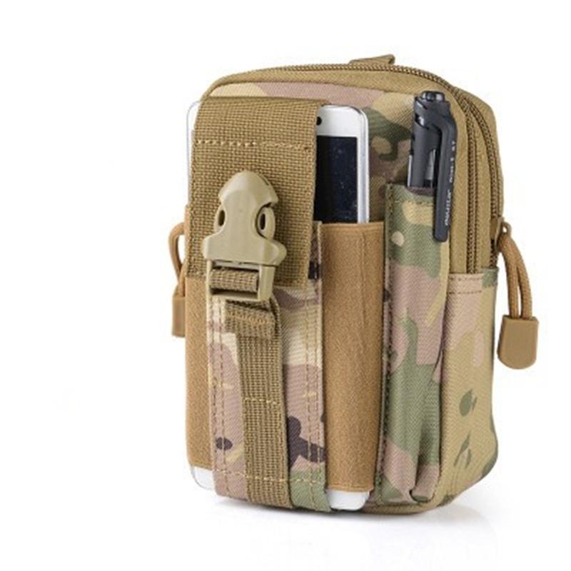 1 PCS Tactical Molle Pouch Waist Bag EDC Outdoor Gear Utility Belt Bag With Cell Phone Holder Gadget Pocket For Men Women