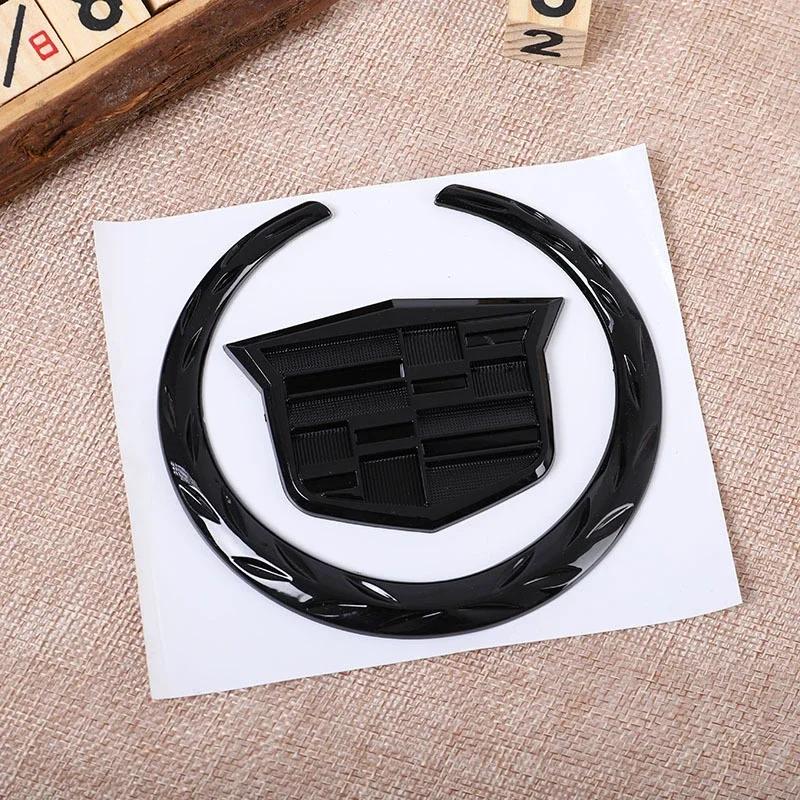 ABS Car Front Grille Center Emblem Cover for Cadillac SRX ATS XTS Front Rear Trunk Badge Sticker Decoration Exterior Accessories