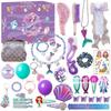 24 Tage Mädchen Weihnachts-Adventskalender, Prinzessinnen-Schmuckset Countdown-Geschenk, Weihnachten Prinzessin Anzieh-Accessoires Geschenkbox
