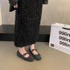 Herbst 2025 Französische Retro-Schleife Mary Jane Schuhe Damen vielseitige Innenhöhe Erhöhung runde Zehenkappe mit Rock Mode Schuhe