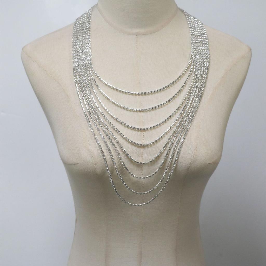 Sexy Rhinestone Breast Chain, Nightclub Personalized Stage Multi-Layer Fringed Body Chain, European And American Jewelry Gifts