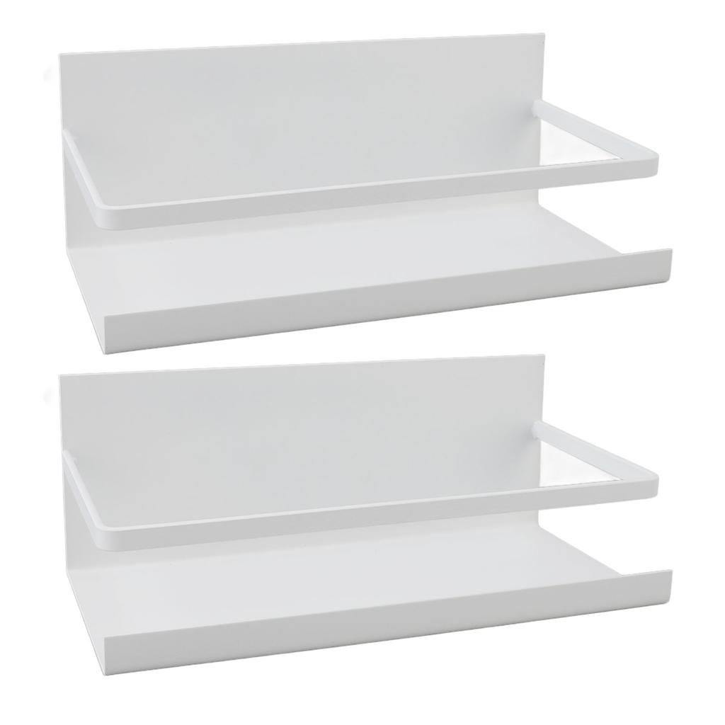 2 Stück Küchen Kühlschrank Magnetregal Eisen Platzsparend Mehrzweck Magnetischer Gewürzregal Organizer für