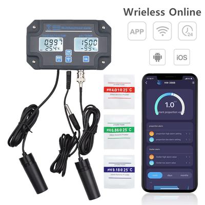 Smart Wifi Online Water Quality Tester Wireless 6 In 1 Water Monitor PH EC TDS SALT G.S Temperature Meter By Mobile APP Control