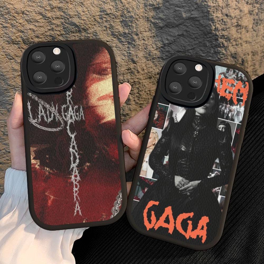 Lady Gaga Ablums Phone Case For IPhone 16 15 14 13 12 11 Pro Max Plus Soft Leather Cover