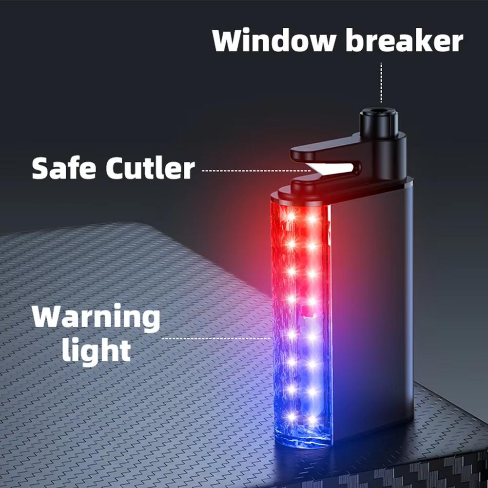 Car Safety Hammer Car Multi-functional Emergency Tool Auto Emergency Glass Window Breaker Cut the Seat Belt Lighting Functions