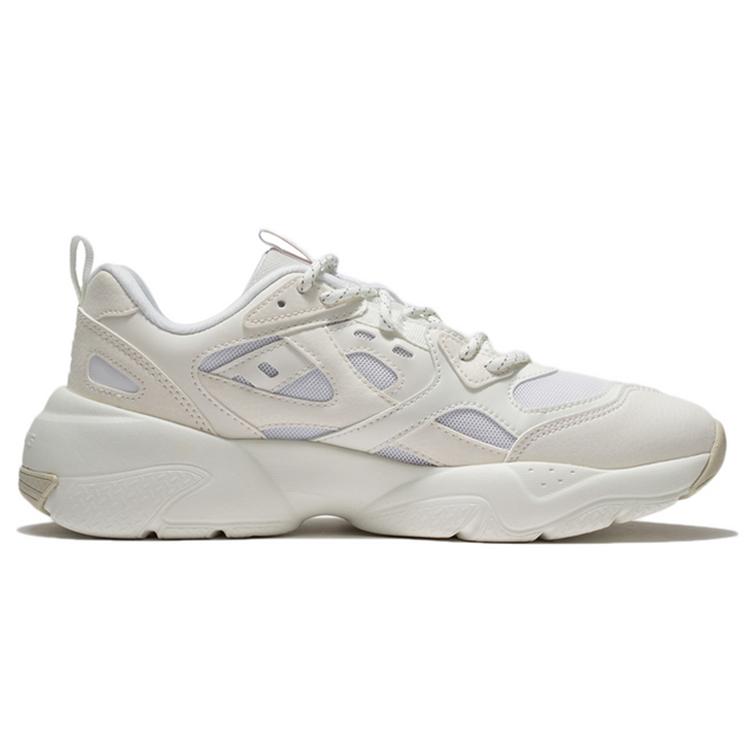 Li Ning Comfortable Cushioning Slip Resistant Abrasion Resistant Breathable Low top Casual Shoes Women's White AGCR478-4