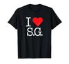 I Love Initials: I Heart (Love) S.G. - Wear Your Feelings S.G. T-Shirt