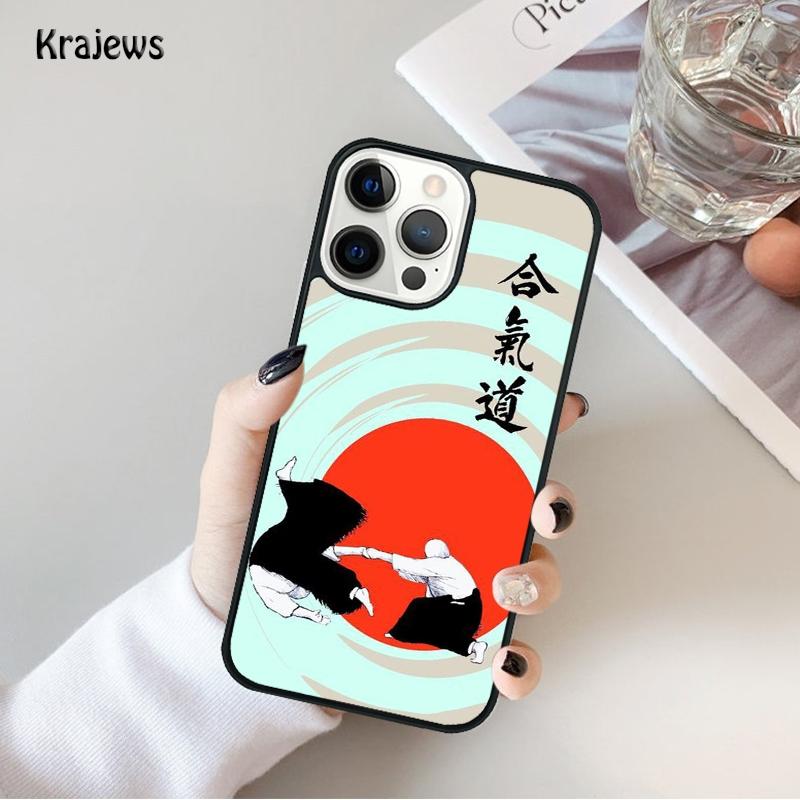 Aikido Japanese Martial Phone Case For iPhone 17 Air 16 15 14 Max Plus 11 12 13 Pro Max Phone Cover coque
