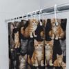 Adorable Cats Shower Curtain Premium Fabric Waterproof Printed Home Decor Bath Rug Set Multiple Size Options Available For Bathr