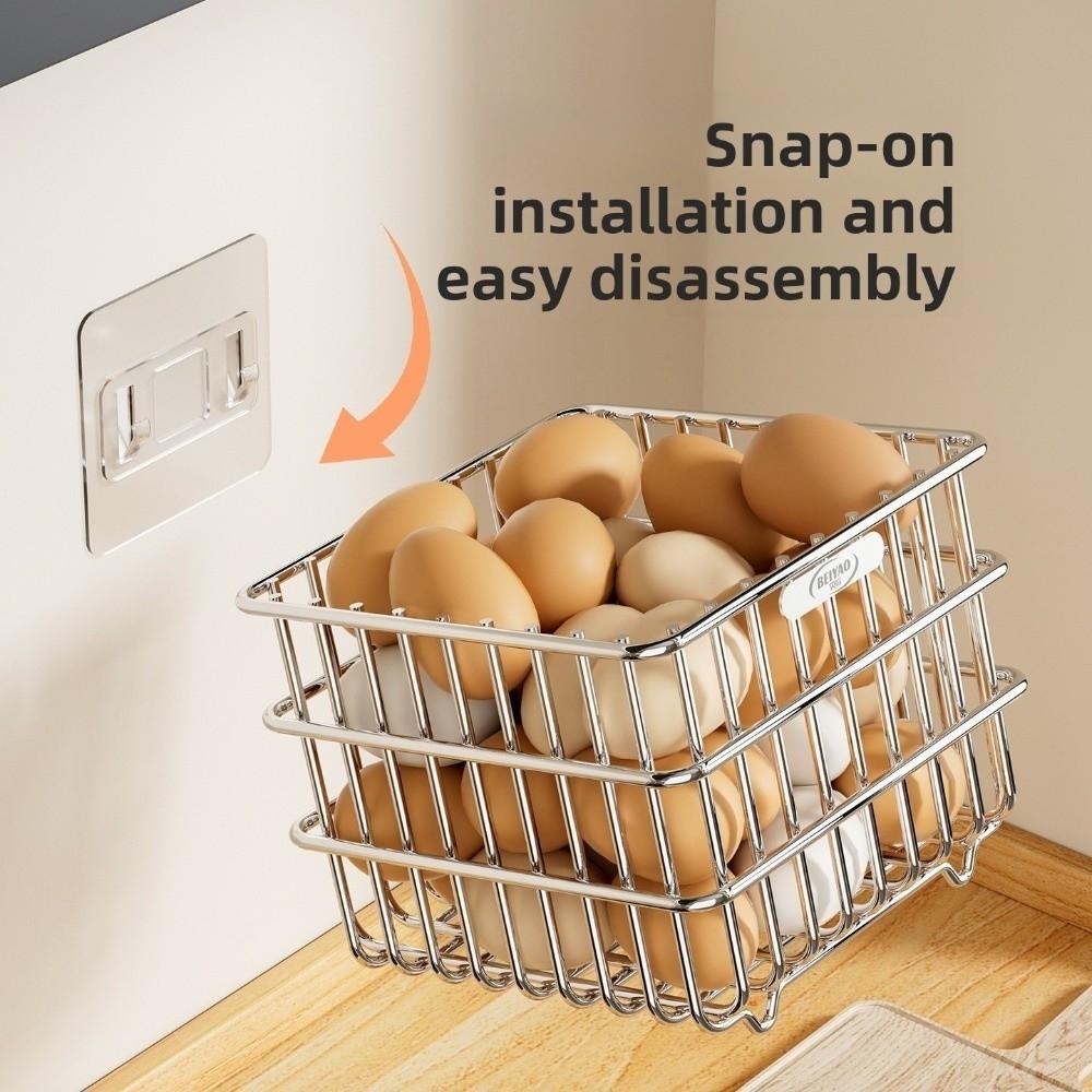 Hanging Kitchen Sundries Organizer 201 Stainless Steel Fruit Basket  Kitchen Supplies