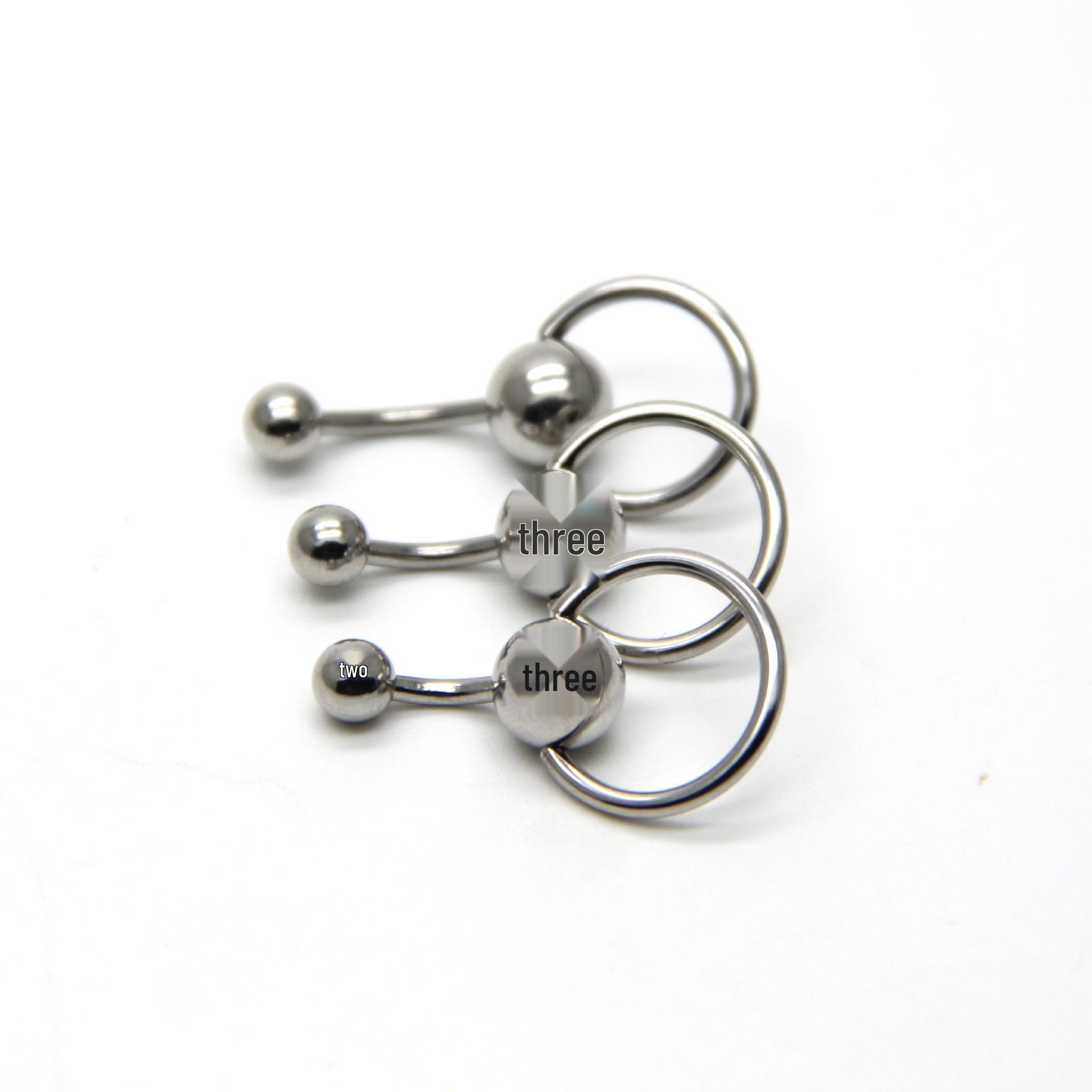 Stainless Steel Sexy Round Navel Piercing Ring Bar 1.6mm, Length 6mm