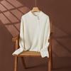Asymmetrical Collar Double Zipper Knit Cardigan Jacket - Versatile Round Neck Cashmere Cardigan for Women, 2026 Edition