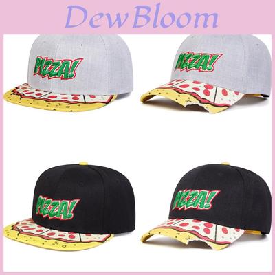 Pizza Cartoon Embroidered Baseball Cap With Adjustable Fit For Casual Summer Wear