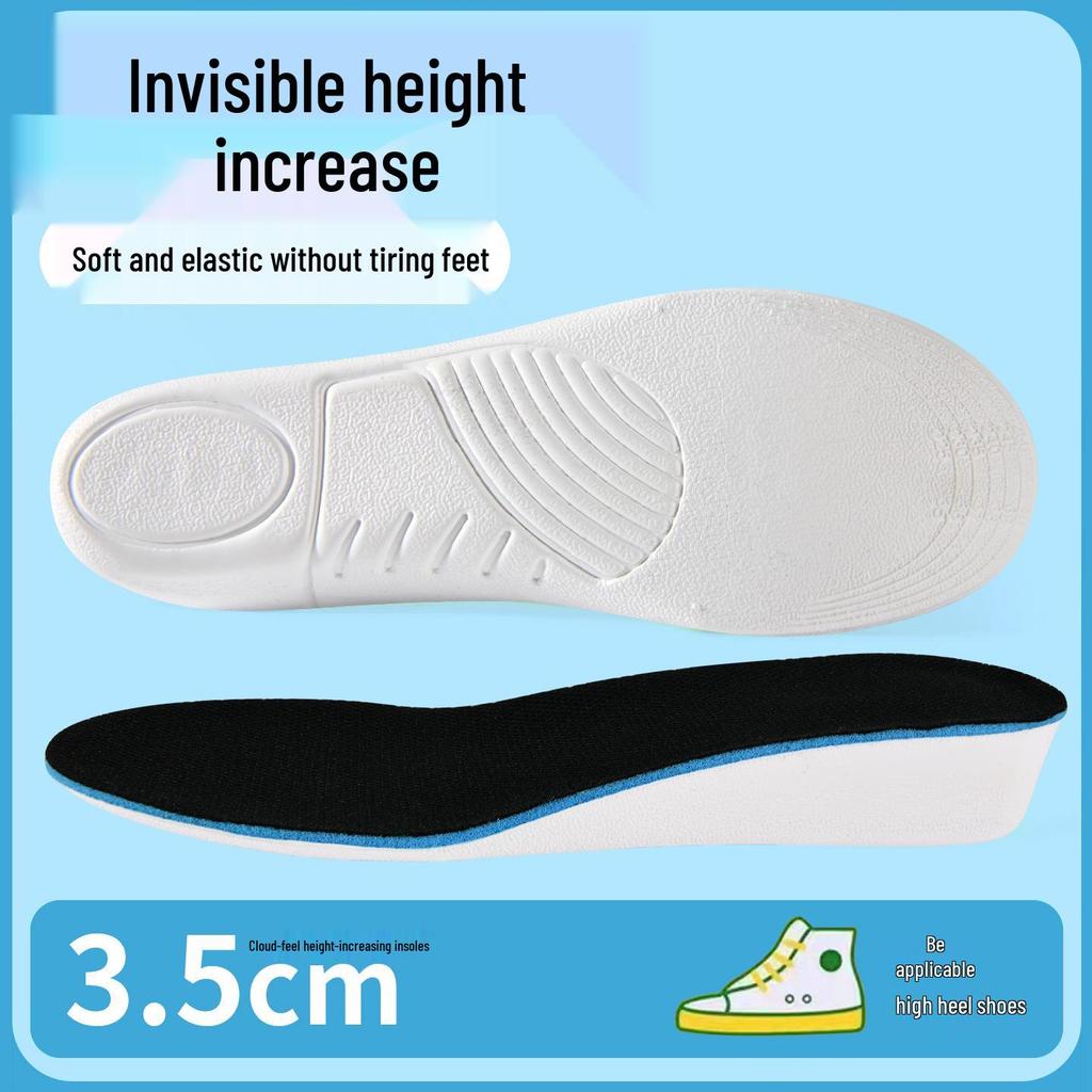 Invisible Height-Boosting Insoles: Breathable, Shock-Absorbing, Soft EVA for Men's & Women's Casual Sports Shoes