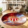 Round Rug Custom NameMonaco FC Pattern Non Slip Carpet Home Floor Decor