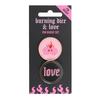 Something Different Love Flaming Dice Badge (Pack of 2)