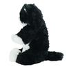 SunLemon Sleeping Lap Cat, Small, Calico, 15 x 18 x 34cm, Plush Animal, Cute Cat, White and Black, P-1393