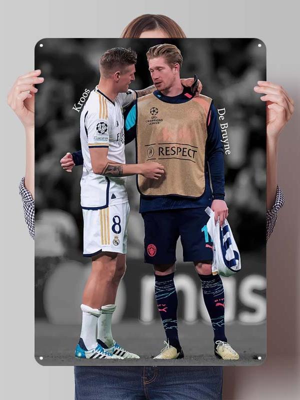 Toni Kroos Posters Football Player Sign Gamer Room Decoration Custom Metal Tin Signs for Room Wall Art Decoration Bathroom Decor