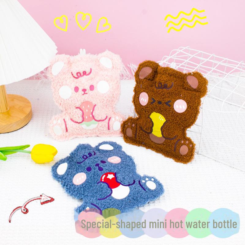 Cute Cartoon Plush Hand Warmer: Mini Water-Filled Hot Water Bag for Students and Babies