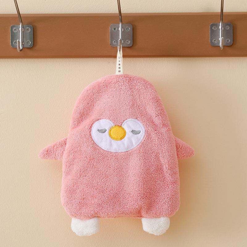Cute Penguin Hanging Hand Towel for Kitchen & Bathroom - Soft & Absorbent for Kids