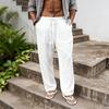 2026 Men's Summer Breathable Cotton Linen Casual Straight-Leg Pants