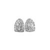 Explosions Double Grillz Hollow Cross Oval Zircon Copper Braces Street Fashion Men's Performance Jewelry  Unisex Party