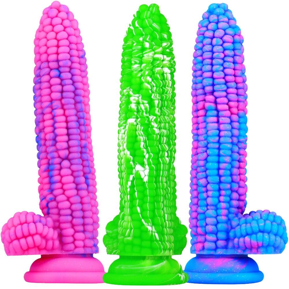 BDSM Sex Corn Shape Dospělá hračka Chastity Dildo Big Dick Anální hračky Masturbátor pro ženy Fleshlight Harness