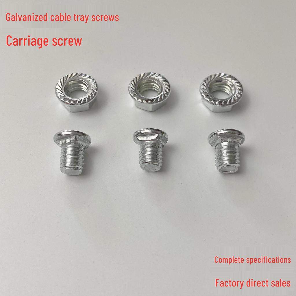 M8 Galvanized Flat Head Carriage Screw for Cable Tray and Trunking