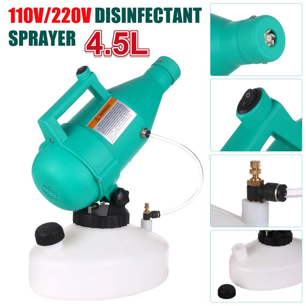110/220V Electric ULV Fogger Ultra Low Capacity Cold Fogging Machine 1400W 4.5L Portable Electric Spray Disinfection Machine