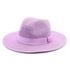 Unisex Summer Panama Sun Hat - Fashionable Straw Braid Fedora for Outdoor and Beach Wear.