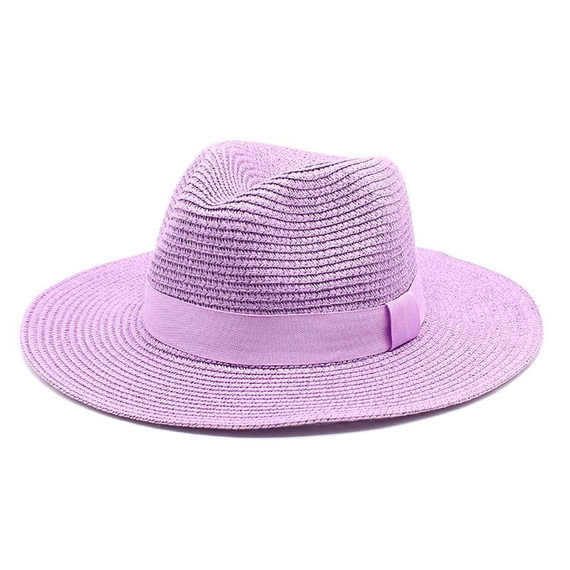 Unisex Summer Panama Sun Hat - Fashionable Straw Braid Fedora for Outdoor and Beach Wear.