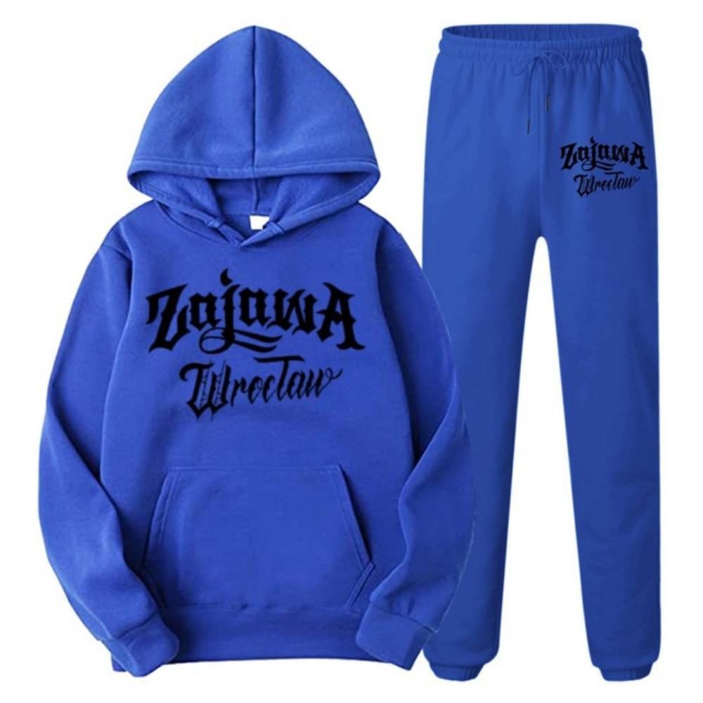Men's Letter Printed Sportswear Hooded Sweatshirt Set Hooded Sweatshirt+sweatpants Autumn Casual Sportswear Men's Style