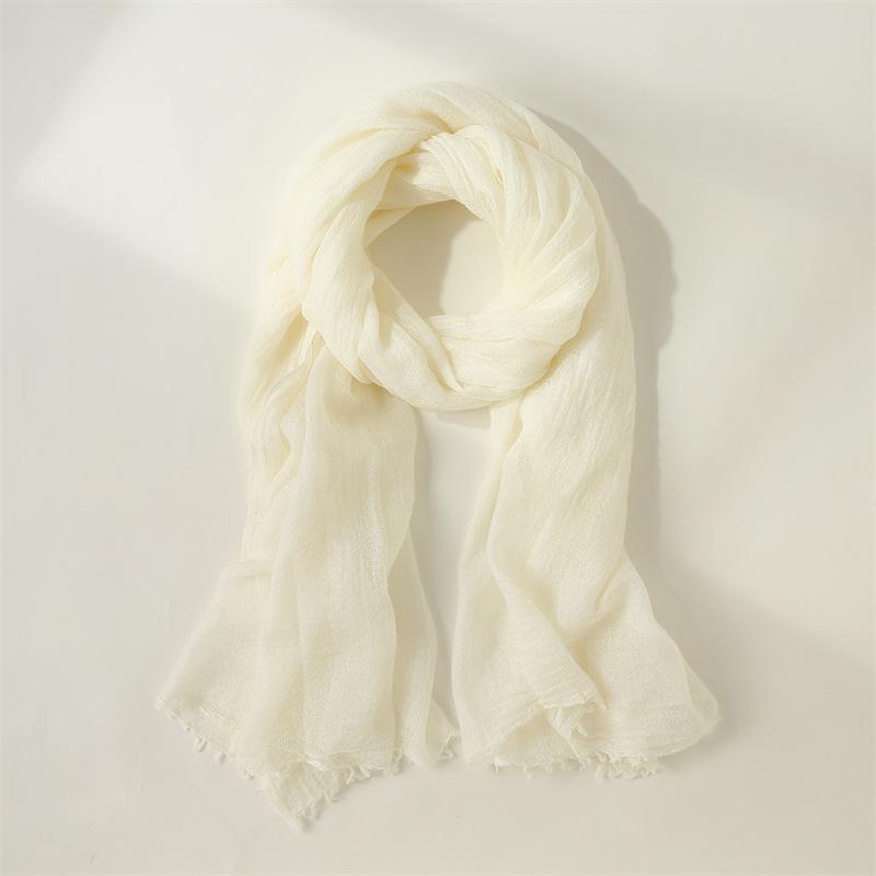 Wool Scarf New Autumn and Winter Solid Color Scarf Medium Long Style Fashionable Shawl Scarf for Women