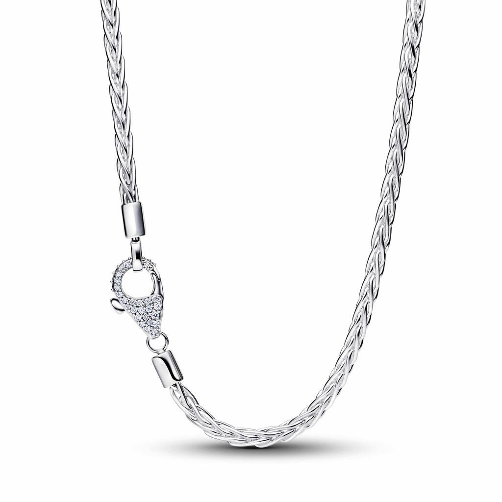 New Original 925 Silver Four-Leaf Clover Butterfly Star Moon Heart Key Necklace Fit Women Jewelry Valentine's Day Gift