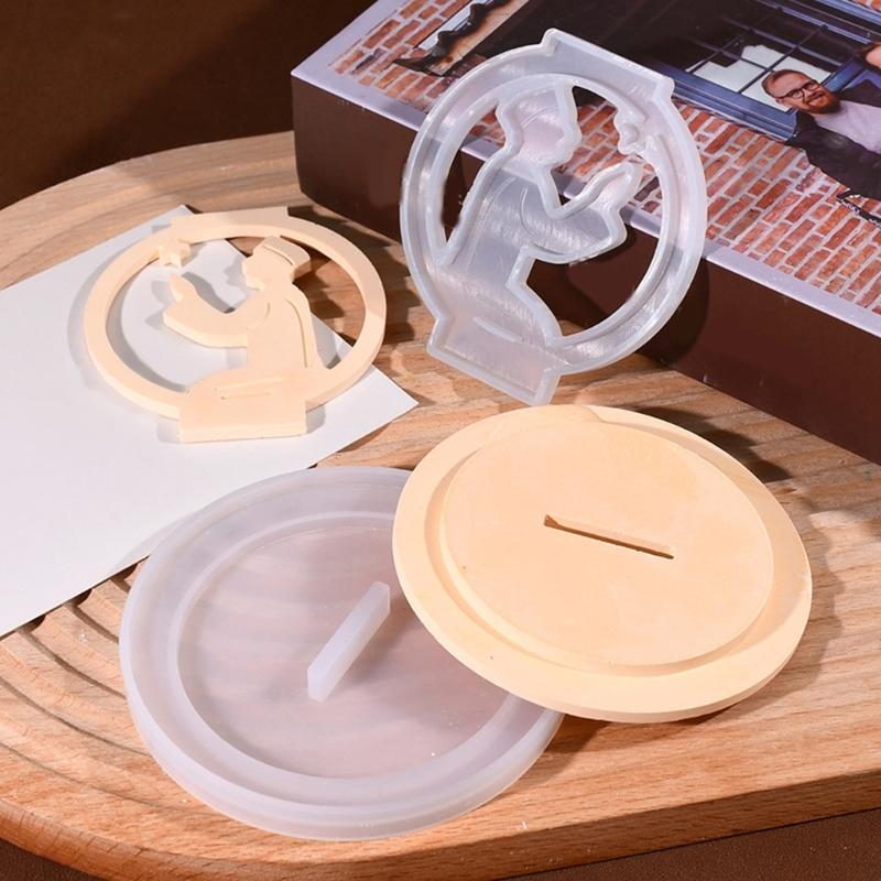 Middle Eastern Candlestick Mould Star Moon Candle Holder Silicone Molds Epoxy Resin Molds 3D Ornament Molds