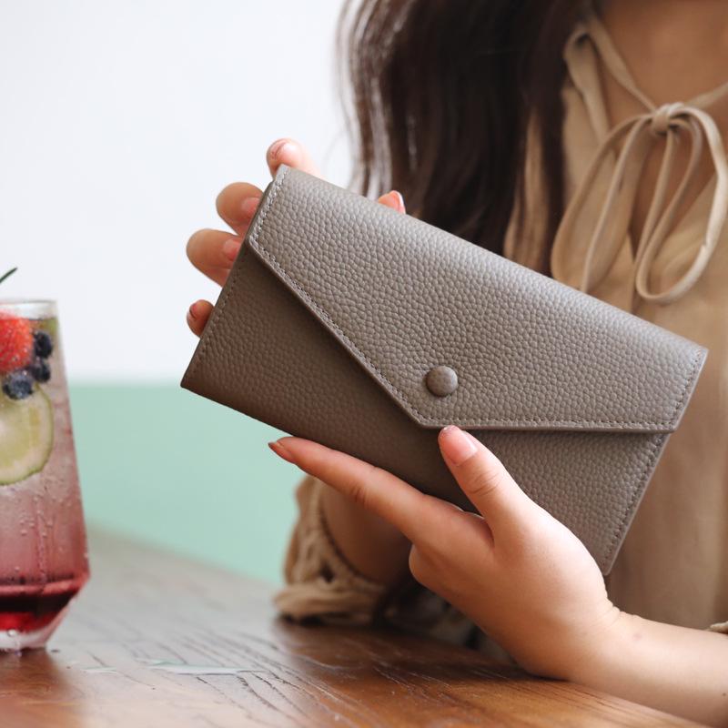 2024 Women's Genuine Leather Multifunction Long Wallet and Coin Purse with Phone Holder