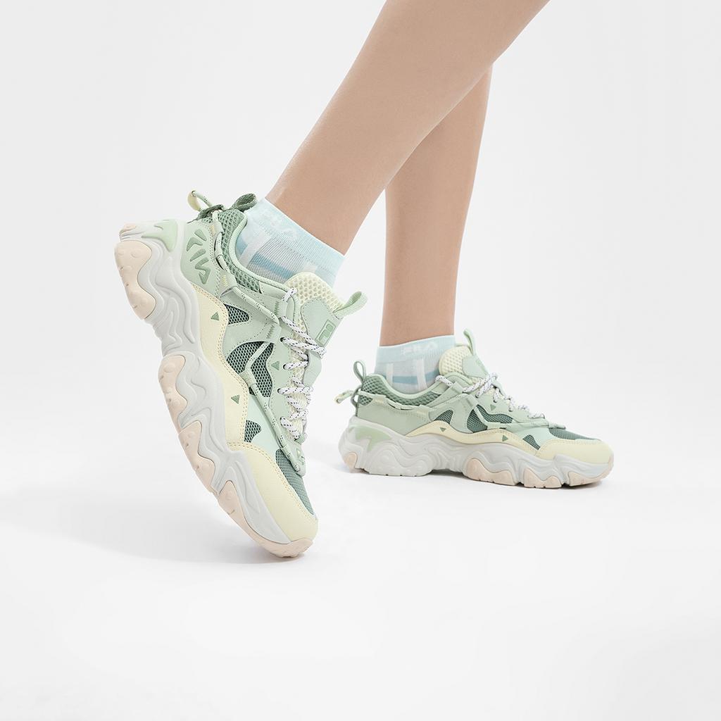 FILA Fluid 5 Cat Paw 5.0 Comfortable Versatile Low-Top Lifestyle Casual Shoes Women sneaker Green F12W422103FMB