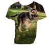 Sheepdog Animal Kids 3D Round Neck T Shirt Summer Short Sleeve Brisk Play Outfit for Boys
