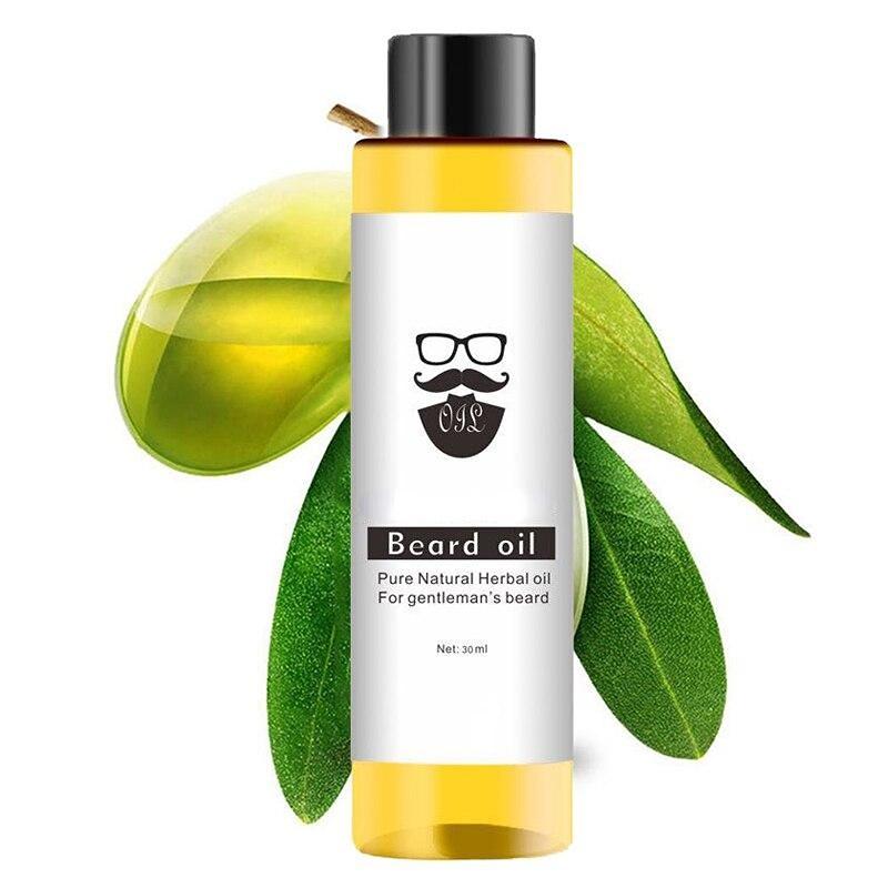 30ml 100% Huile de Barbe biologique produits de perte de cheveux Spray Huile de croissance de Barbe hommes Barbe grandir Huile essentielle Barba Huile Barbe