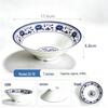 Blue and White Melamine Porcelain Bowl - Retro Restaurant Style for Noodles, Soup, or Ramen