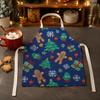 Festive Snowman Cooking Accessory Christmas Apron, Santa Claus/Elk/Gingerbread Man/Snowman Print Bib, Waterproof Non-woven Fabric Party Decoration