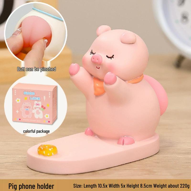 Adorable Cat Phone Holder for Office Desk - Stable Desktop Decoration Ornament
