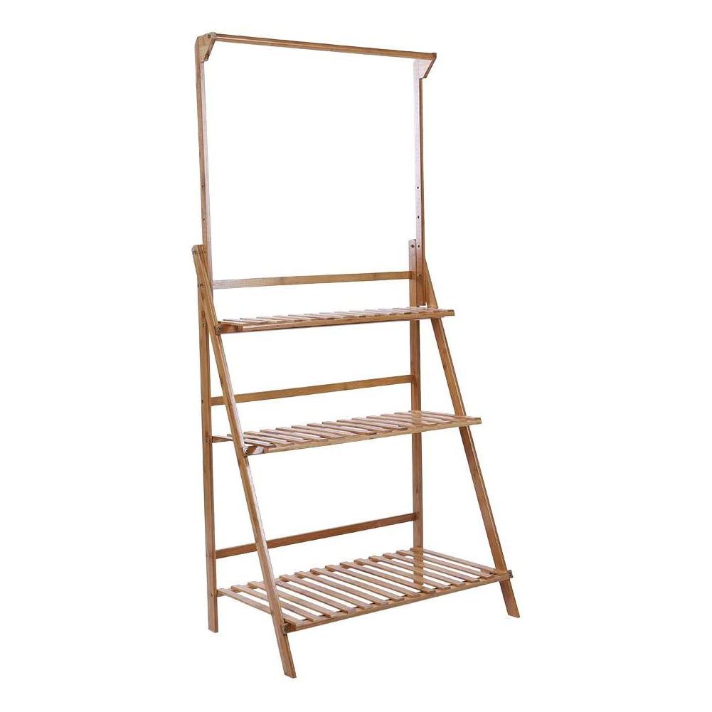 Multifunctional Multilayered Bamboo Storage Rack Potted Plant Household Office